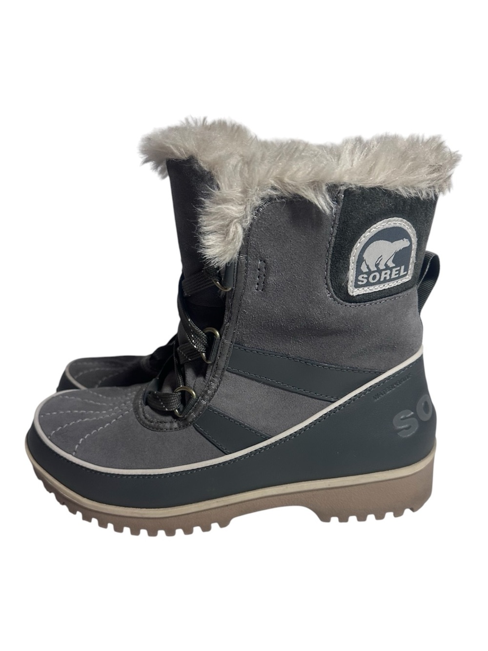 Sorel Tivoli II gray suede waterproof winter boots women’s 7 - Picture 2 of 10